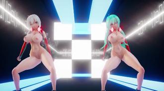 MMD巨臀诱惑：蜜桃翘臀浪荡狂摇，极品骚货淫叫求内射 