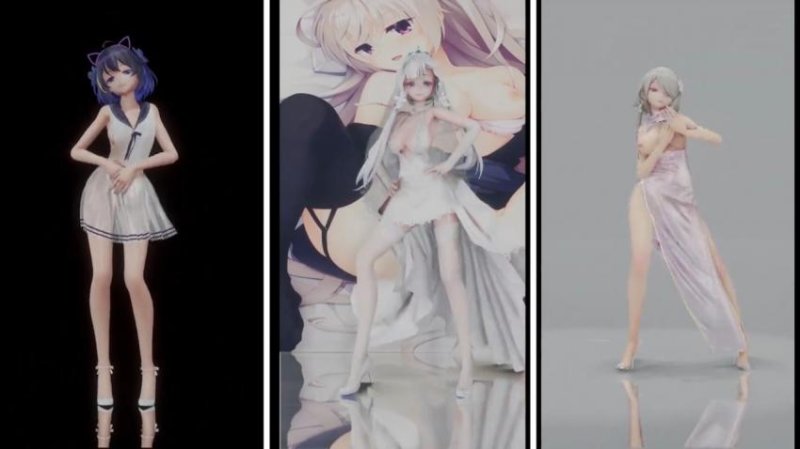 MMD三巨乳辣妹轮番被狂插猛干，骚穴内射潮吹喷白浆 3D